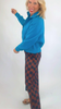 Brown/Teal Split Decision Checkered Pants
