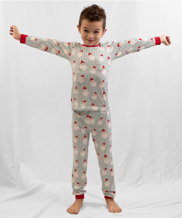 Kid's Jolly Santa Long Sleeve Pajamas - Final Sale