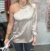 Champagne Leopard One Sleeve Top