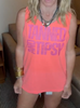 Tanned and Tipsy Garment Dyed Graphic Tank Top