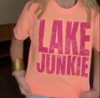 Lake Junkie Neon Cantalope Garment Graphic T-shirt