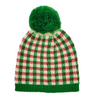 Checkered Holiday Beanie w/ Pom - DEAL COUPON EXCLUDED