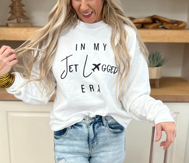 In Jet Lagged Era Crewneck Sweatshirt**- Final Sale