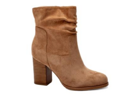 Last Call Camel Faux Sued Booties **LAS VEGAS LIVE PREORDER