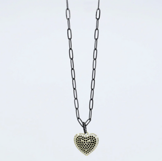 You Got My Heart Black Necklace *PREORDER