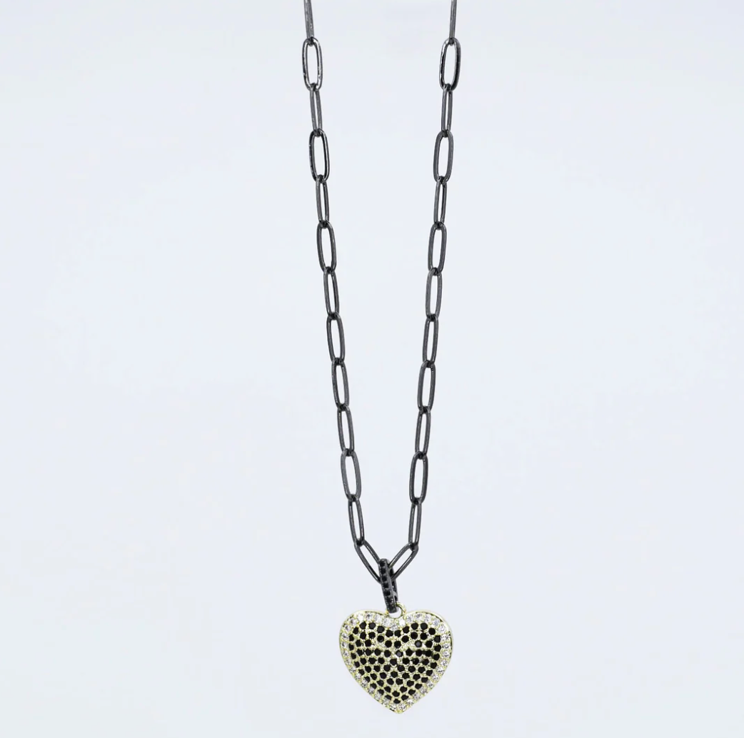 You Got My Heart Black Necklace *PREORDER