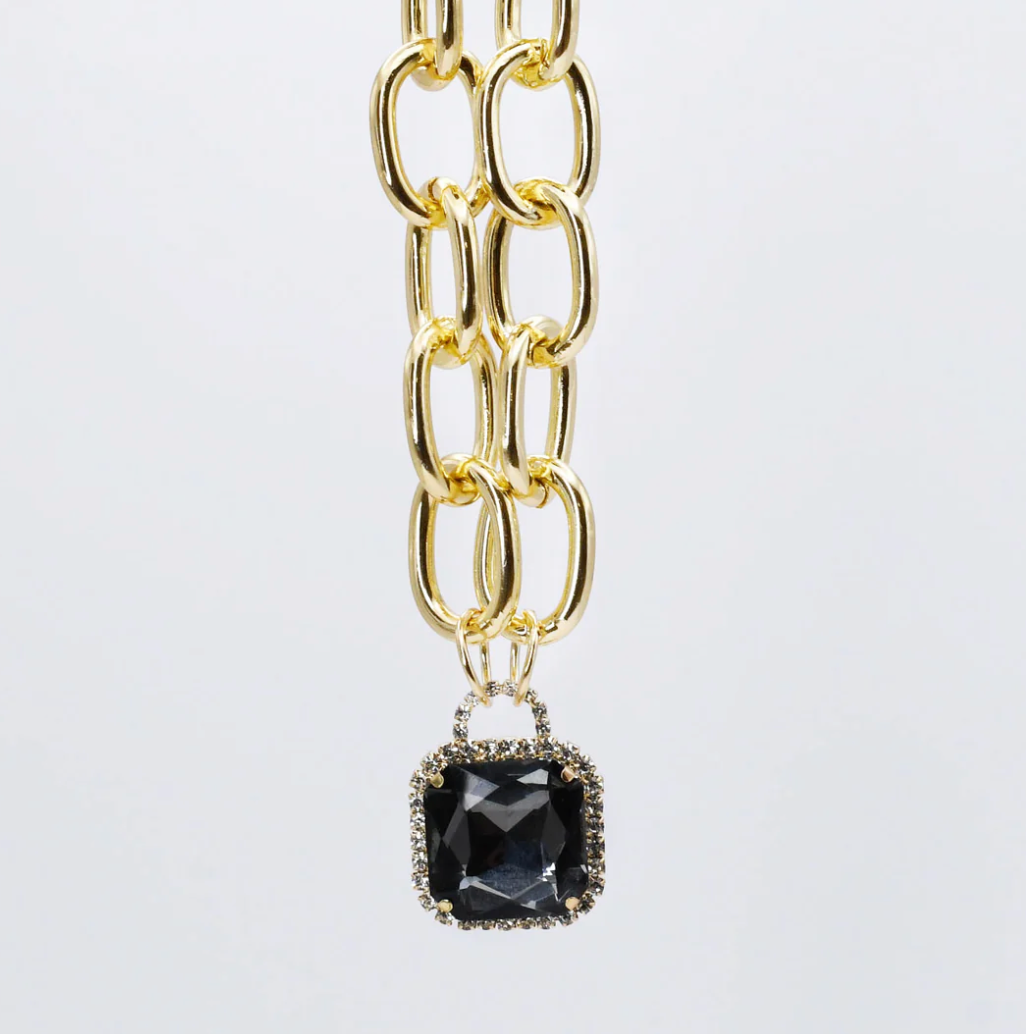 Black Glamour Chunk Necklace *PREORDER
