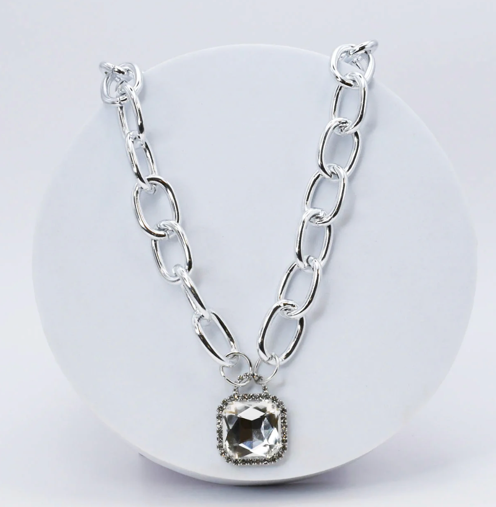 Crystal Glamour Chunk Necklace *30A OCTOBER LIVE PREORDER