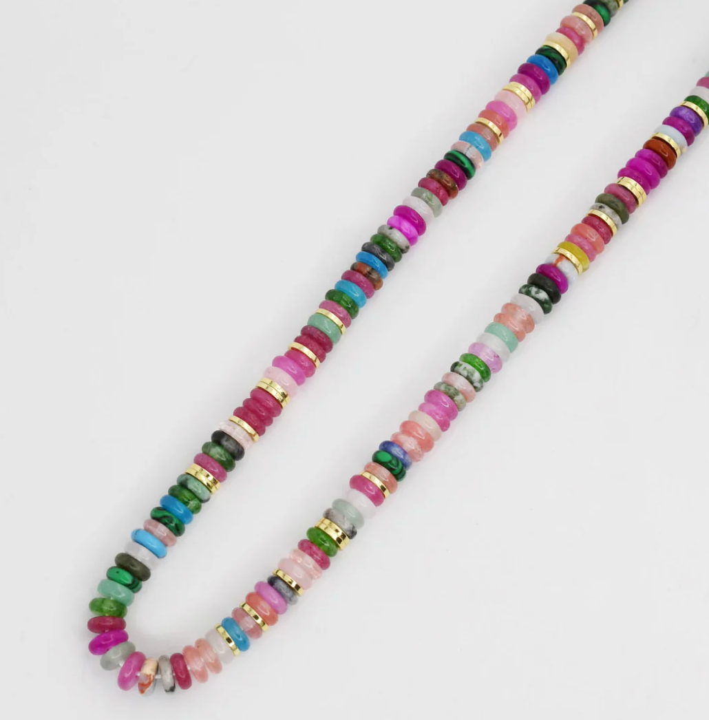 Rainbow Gold Gemstone Necklace *30A OCTOBER LIVE PREORDER