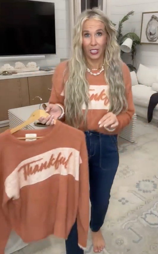 Thankful Knit Sweater Top *PREORDER ITEM*