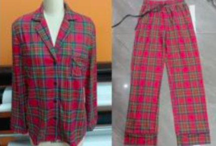 Red Tartan Classic Pajama Pant Set by Salty Wave (TOP & BOTTOM) *