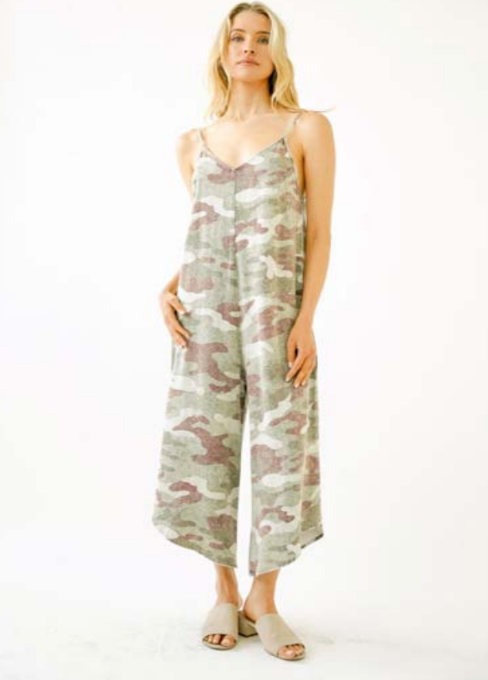 Washed Camo Jumpsuit - Final Sale
