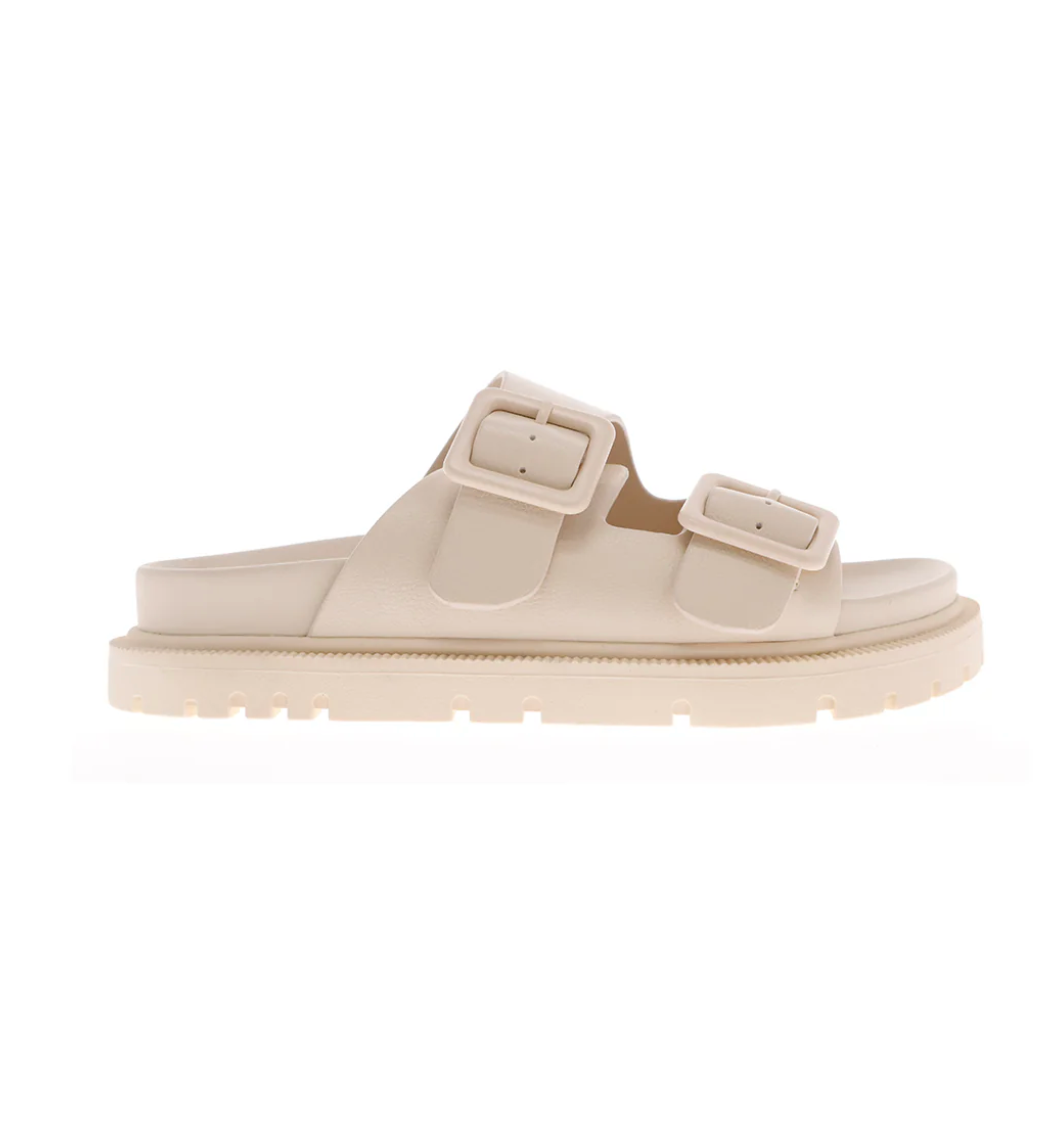 The Gen Nude Dual Buckle Sandal | MIA SHOES - Final Sale
