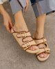 Natural Cognac Gazell Raffia Sandal | FINAL SALE