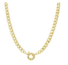 Link Chain Ring Clasp Necklace