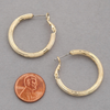 Sodajo Lined Gold Dipped Hoop Earring