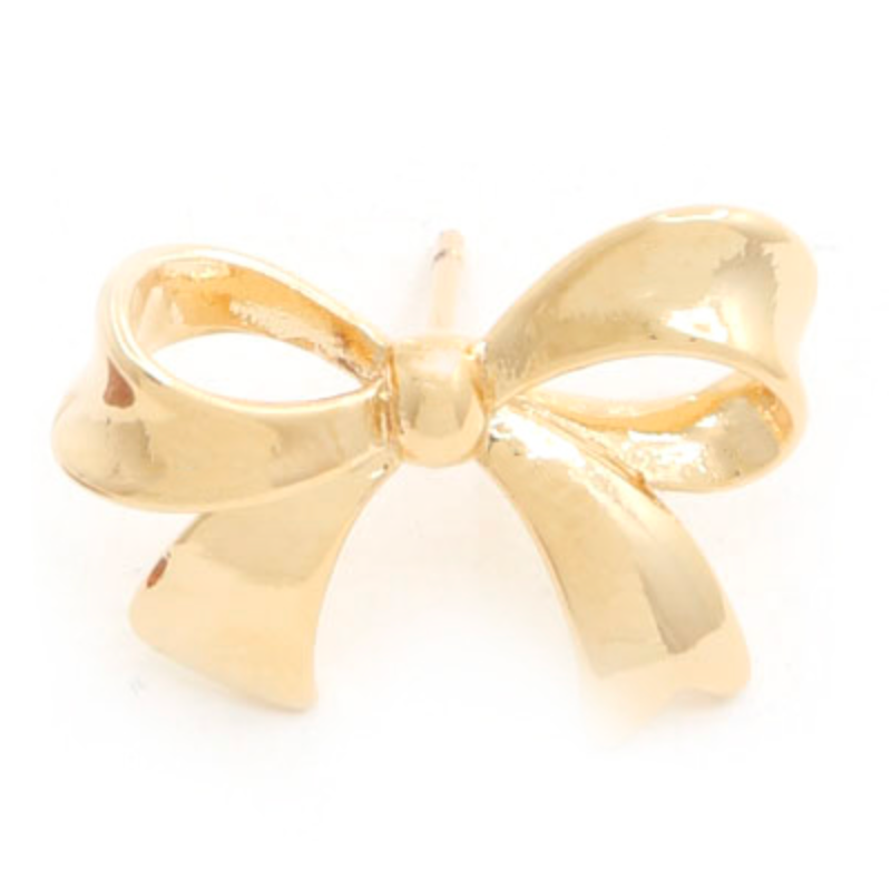 Gold Bow Earrings