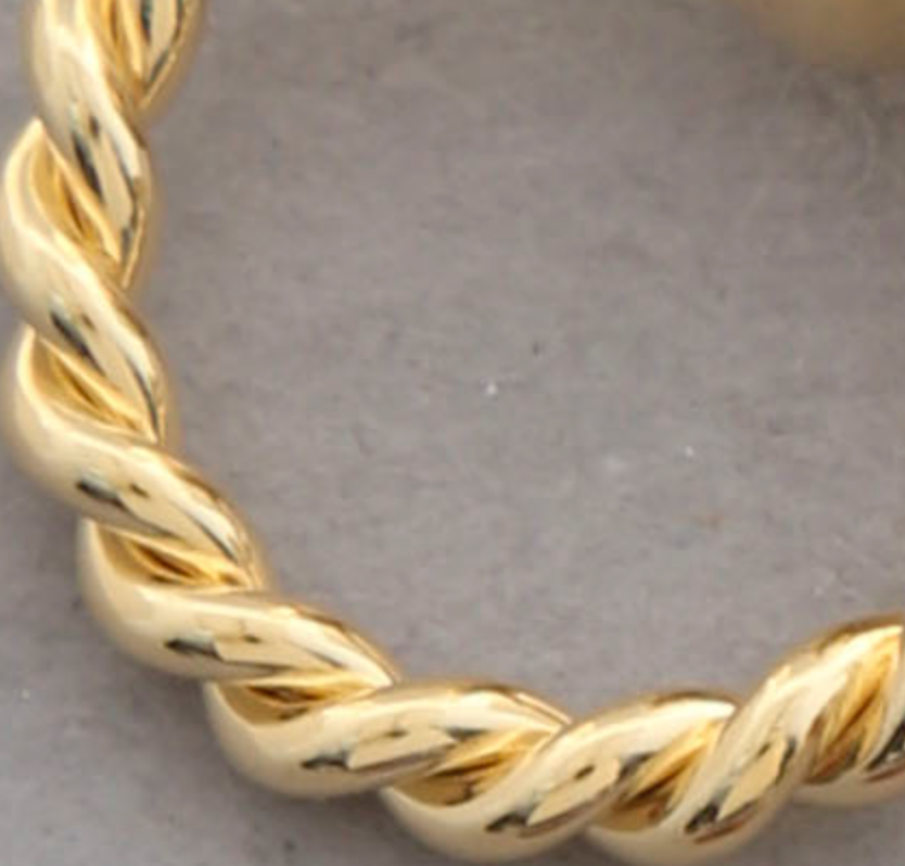 Twisted Gold Hoop Earrings