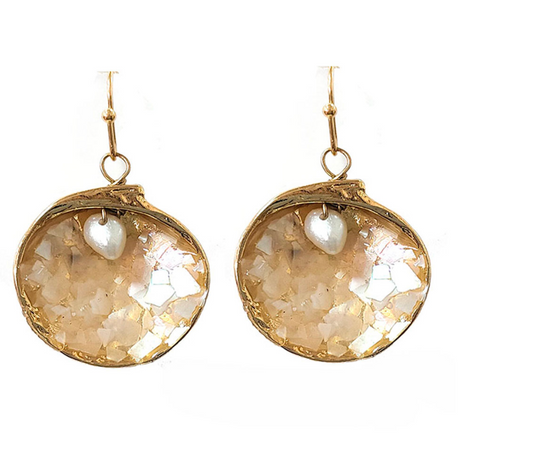 Western Shell Gold Earring