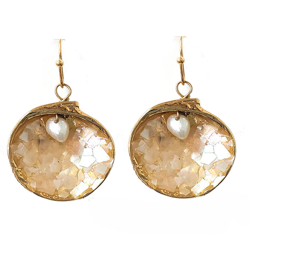 Western Shell Gold Earring