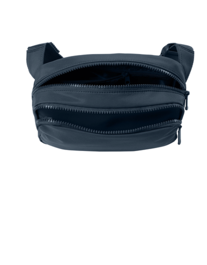 Matte Dual-Compartment Crossbody Bag