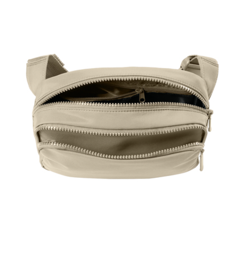 Matte Dual-Compartment Crossbody Bag