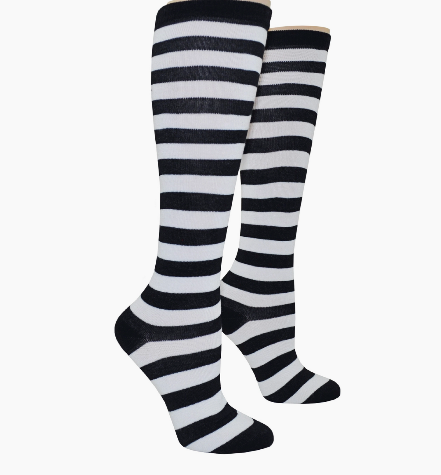 Black/White Rugby Knee High Socks