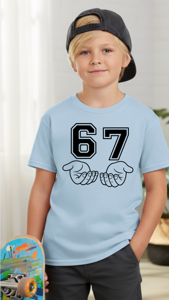 67 Hand Shake Tee Baseball Tshirt Youth/adult