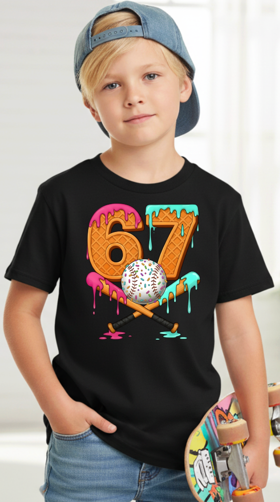 67 Drip Baseball Tshirt Youth/adult