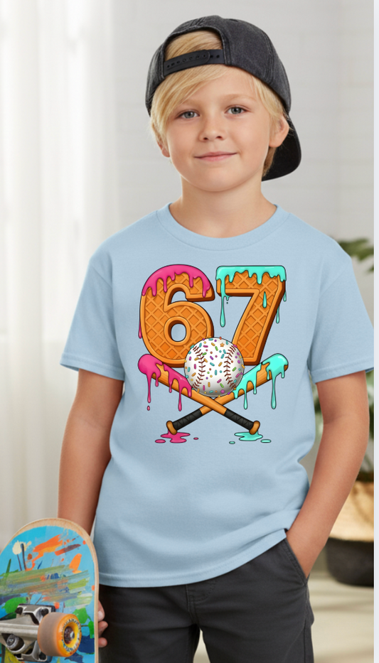 67 Drip Baseball Tshirt Youth/adult
