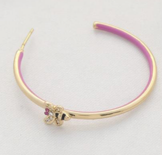 Hexagon Shaped Rhinestone Earring