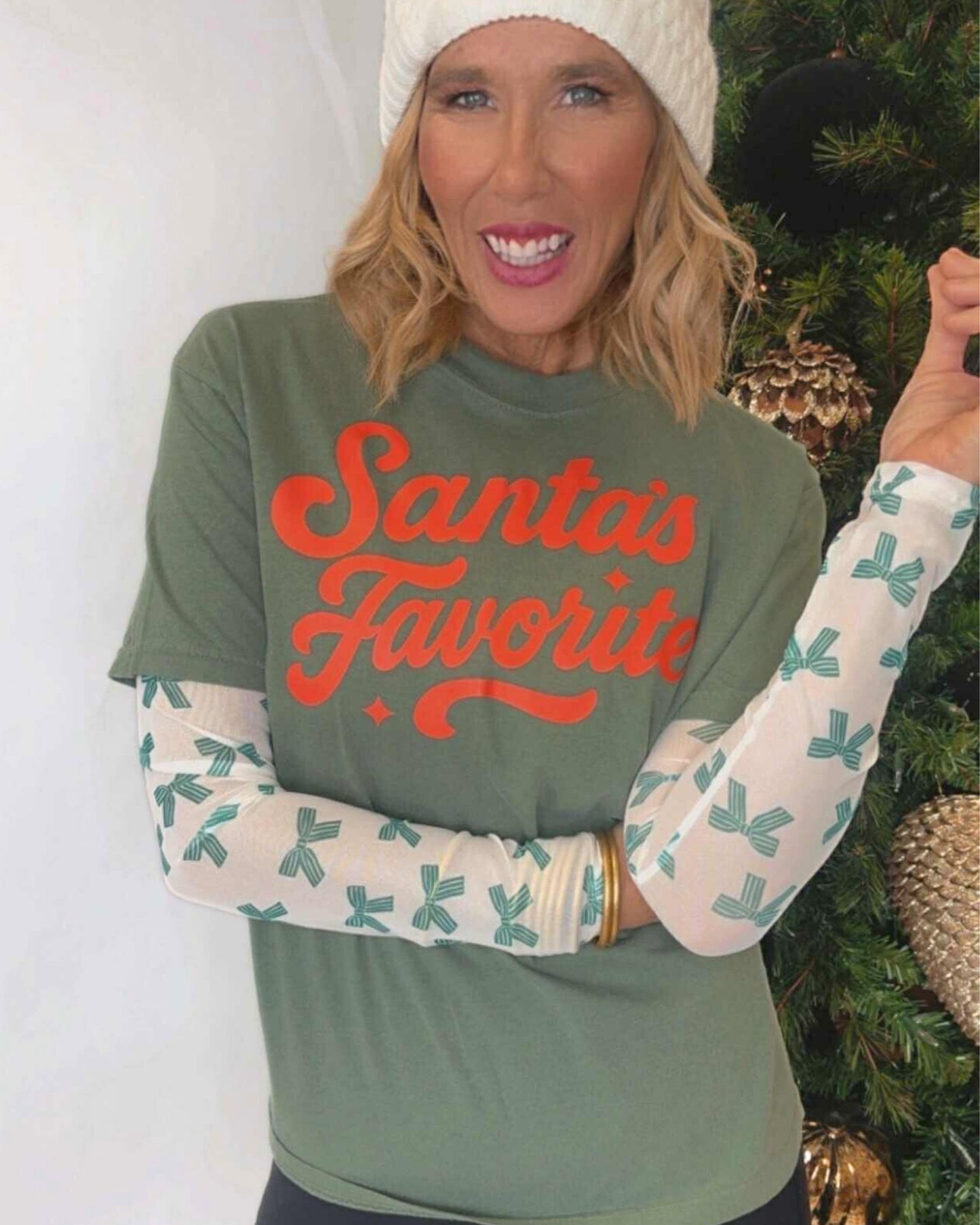 Santa's Favorite Garment-Dyed Graphic T-shirt | Comfort Colors