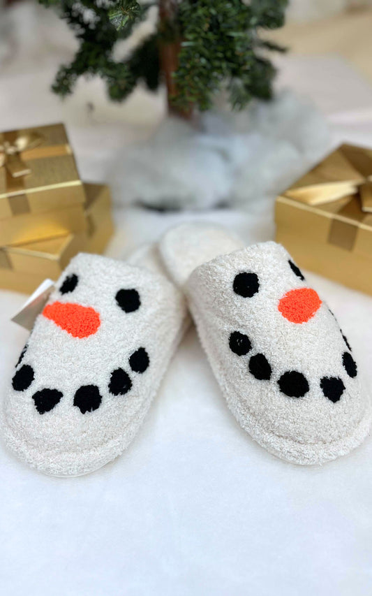 Snowman Embroidered Slipper