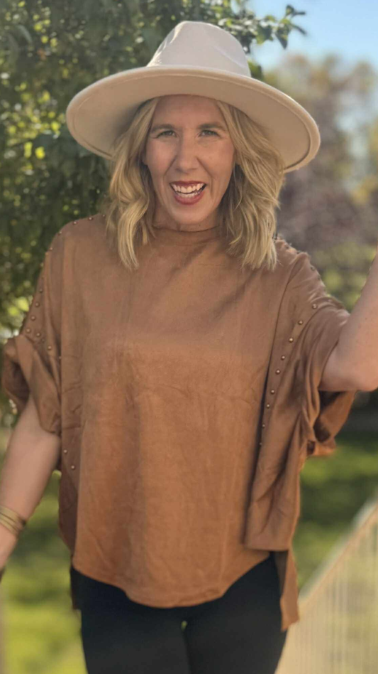 Studded High Low Oversized Tee