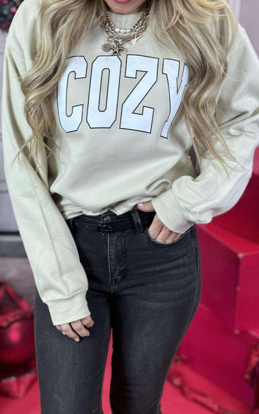 Cozy Graphic Crewneck Sweatshirt - Final Sale