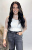 Lettuce Ruffle Sheer Mock Neck Lace Top - Final Sale