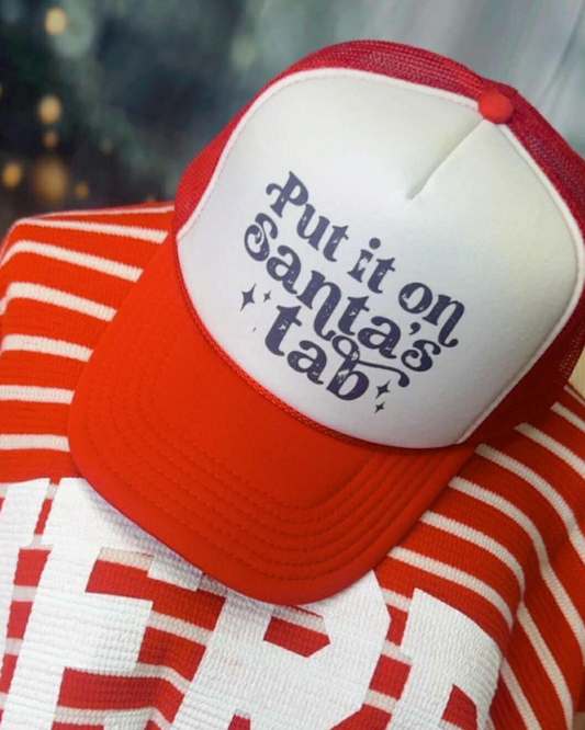 Put it On Santa's Tab Trucker Hat - Red *DEAL*