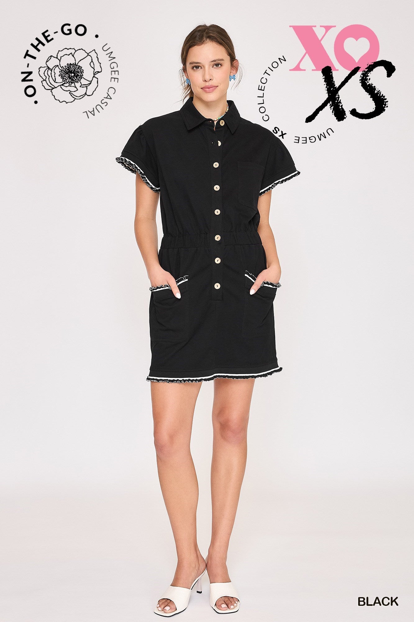 Casual Button-Front Utility Dress | UMGEE - Final Sale