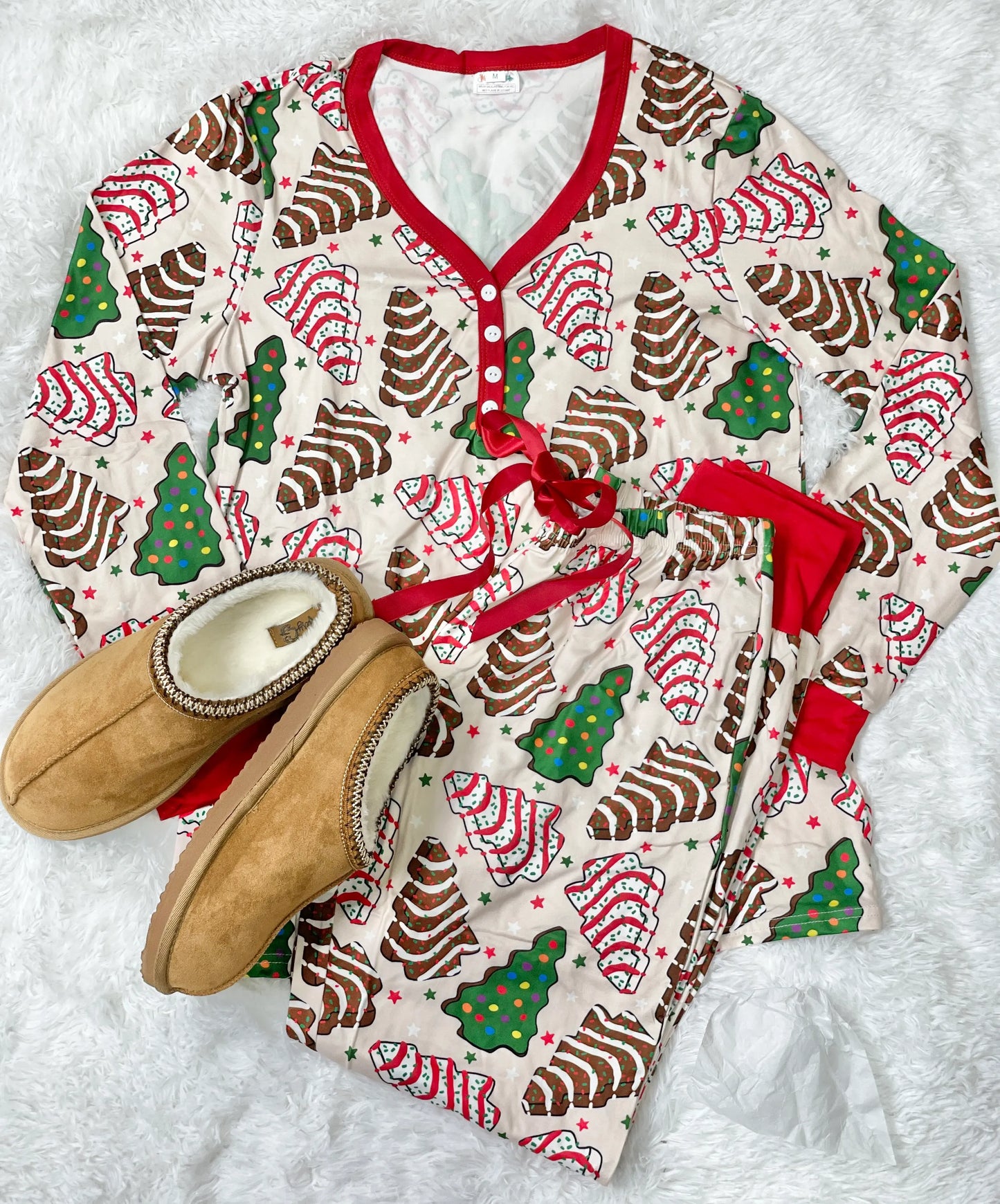 Christmas Tree Cake Jogger Pajama Set - Final Sale