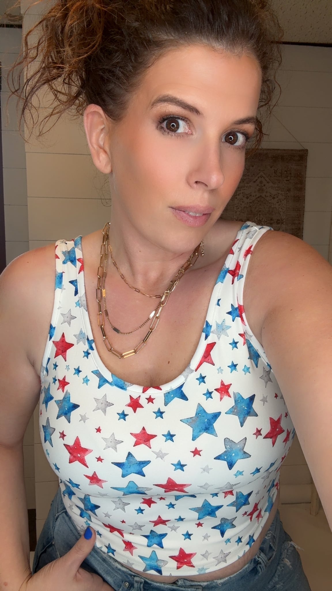 All American Crop Tank | Salty Wave *FINAL SALE