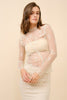 Lettuce Ruffle Sheer Mock Neck Lace Top - Final Sale