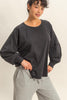 Washed Oversized Long Sleeve Top With Slit (3 COLORS) | HYFVE *LA LIVE PREORDER**