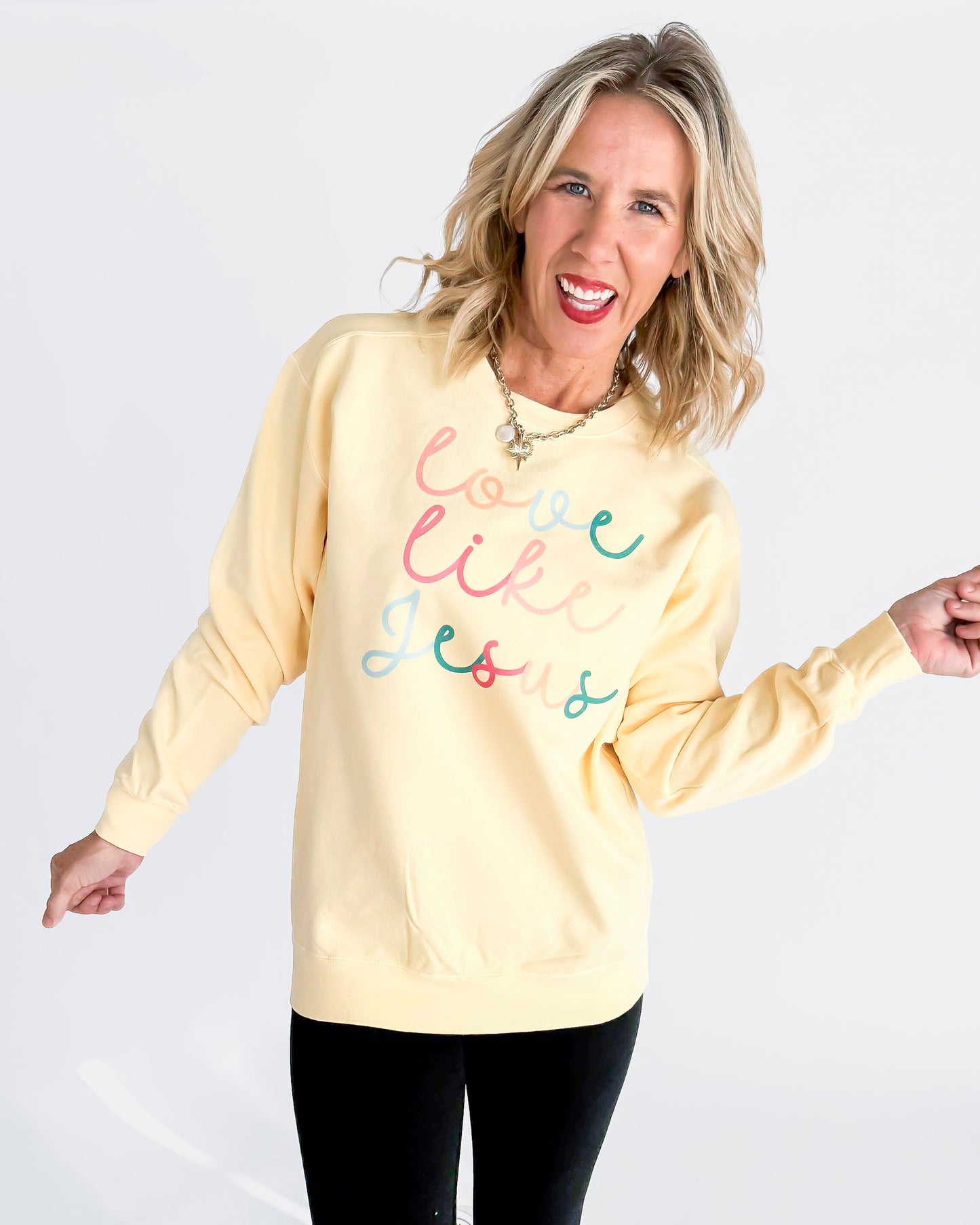 Love Like Jesus Garment Dyed Sweatshirt | Comfort Colors -Excluded