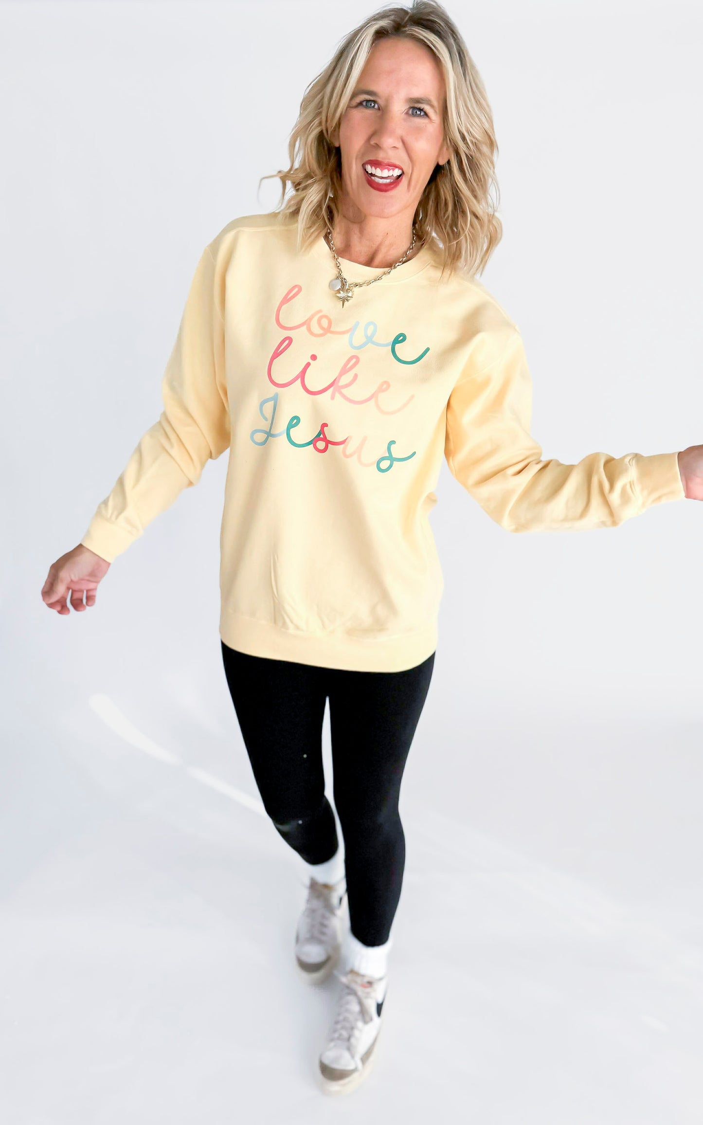Love Like Jesus Garment Dyed Sweatshirt | Comfort Colors -Excluded