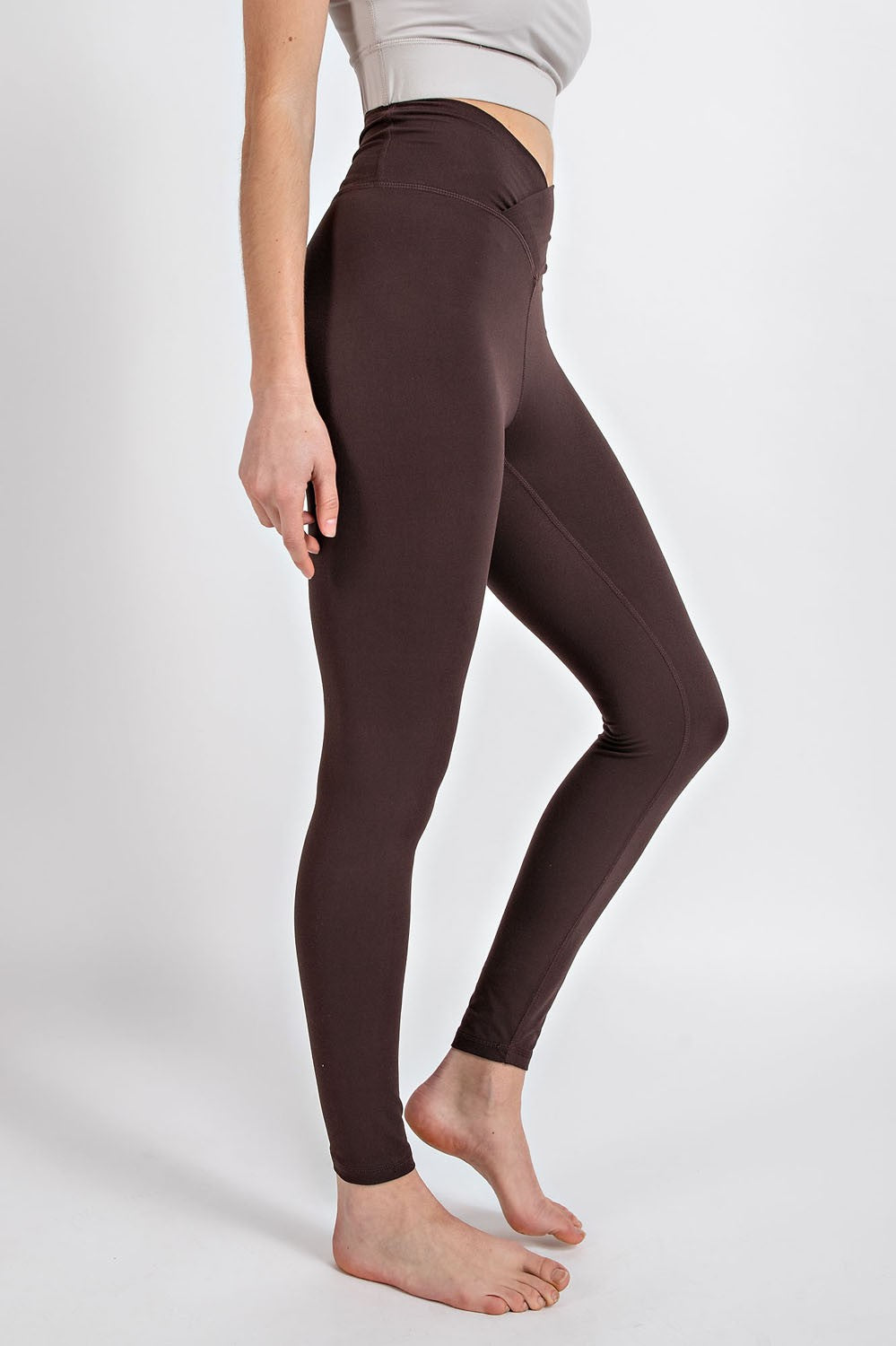 V Waist Full Length Leggings (R/C) | Rae Mode