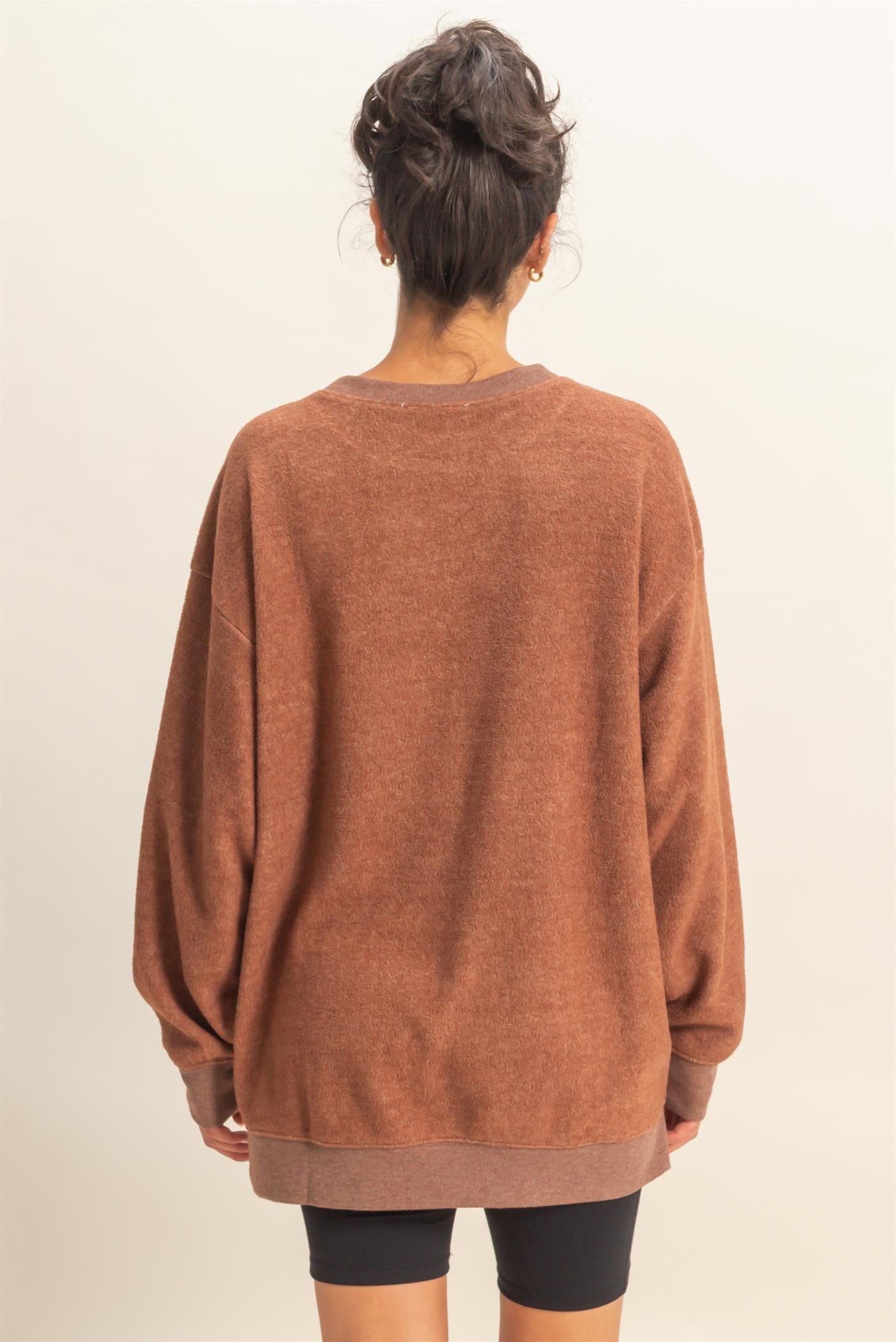Oversized Crewneck Casual Sweatshirt (4 COLORS) | HYFVE *LA LIVE PREORDER