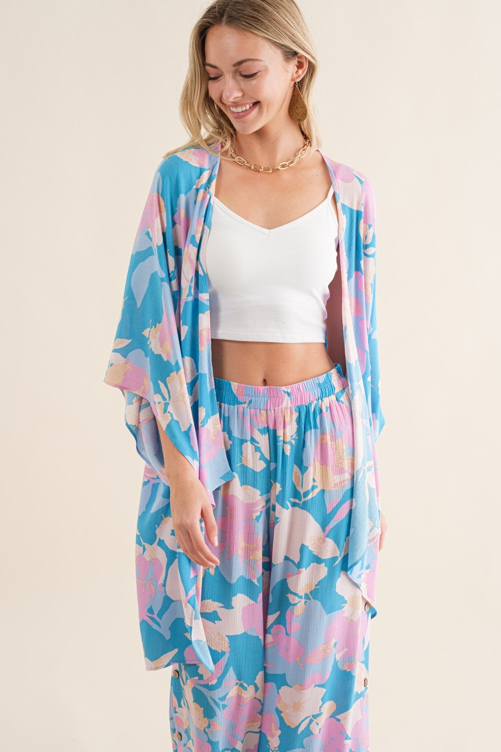Bright Floral Wide Leg Palazzo Pants - Final Sale