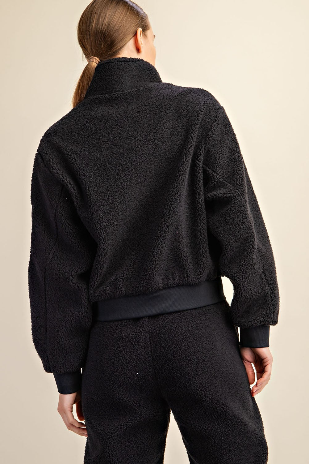 Micro Sherpa Quarter Zip Jacket | RAE MODE* - Final Sale