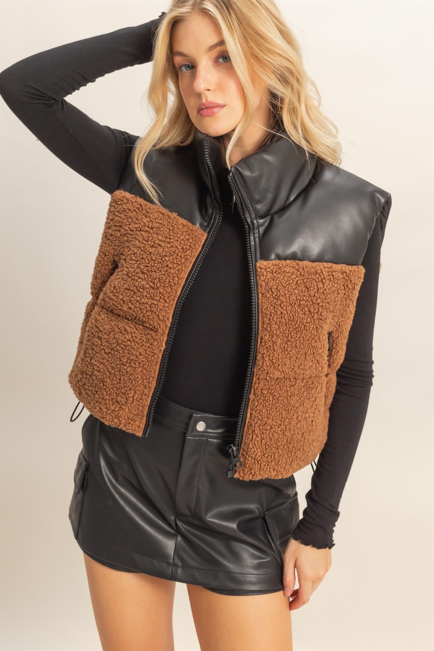 Sherpa Puffer Vest (2 COLORS) | HYFVE *LA LIVE PREORDER