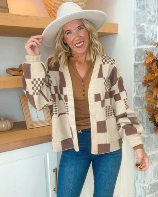 Giddy Up - Thin Gold Chain Cream Felt Fedora